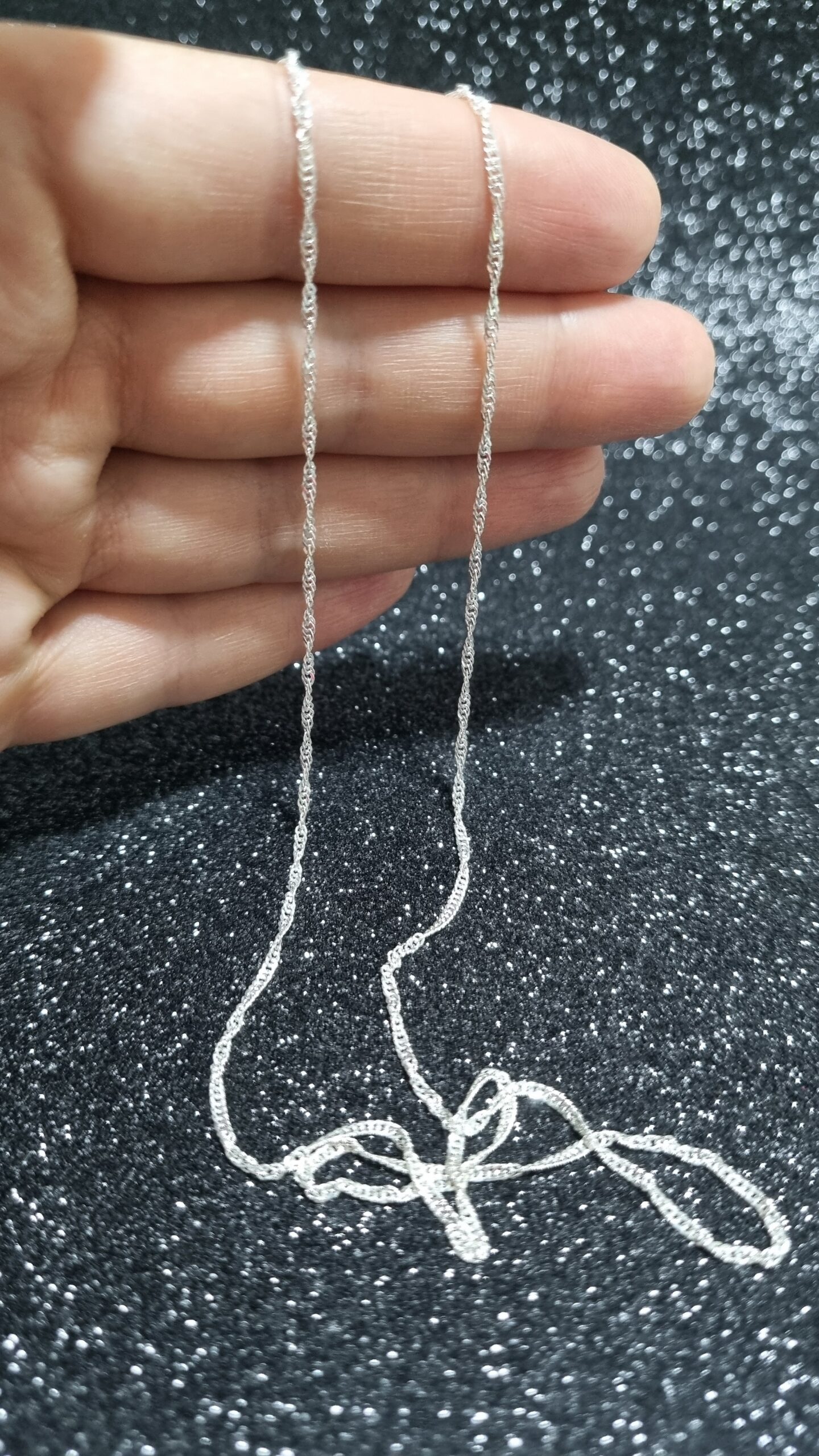Correntinha em Prata 50cm